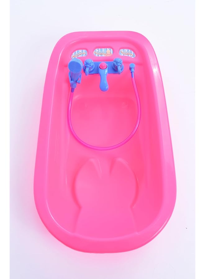 FUN MOMENT Bath Tub Doll With Multiple Tools Pink - Image 2