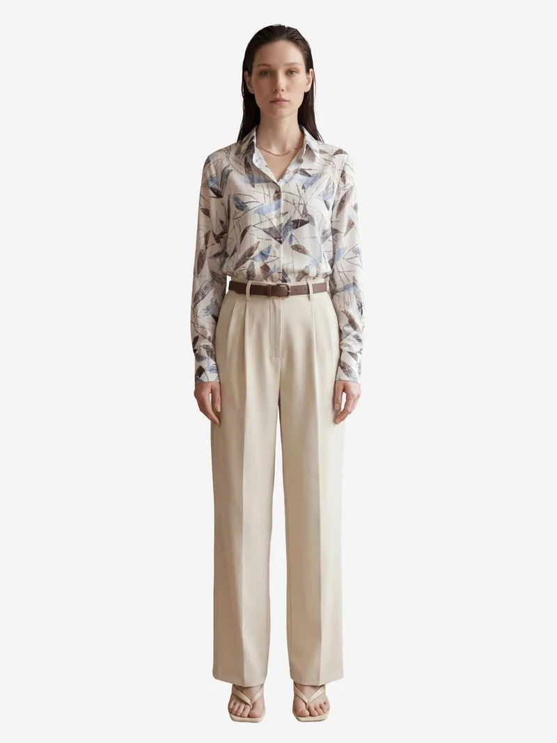 MY FASHION Blue MY FASHION Printed Button-Up Shirt for Women | Best Price UAE