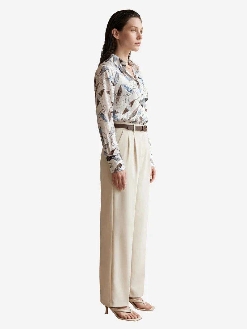 MY FASHION Blue MY FASHION Printed Button-Up Shirt for Women | Best Price UAE