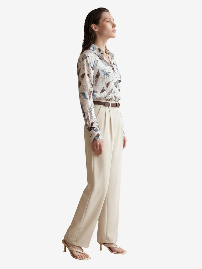 MY FASHION Blue MY FASHION Printed Button-Up Shirt for Women | Best Price UAE
