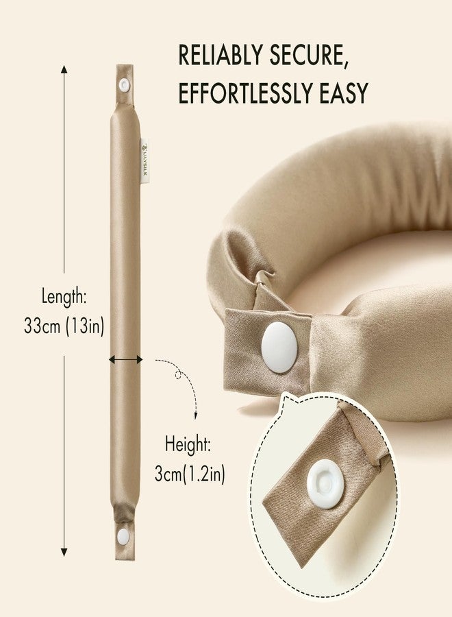 LILYSILK Pure Mulberry Silk Hair Roller For Women Heatless Curler Night Care Sleep Rod 4pc, Coffee Collection - Image 3