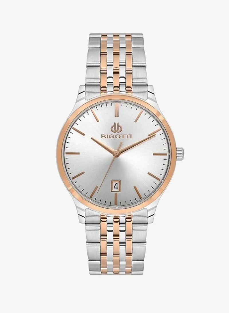 BIGOTTI Bigotti - Quotidiano Men Watch | Stainless Steel Band |Brass Case | Analog | Round Dial | Mineral Glass | Japanese Quartz | Water Resistant 50 Meters