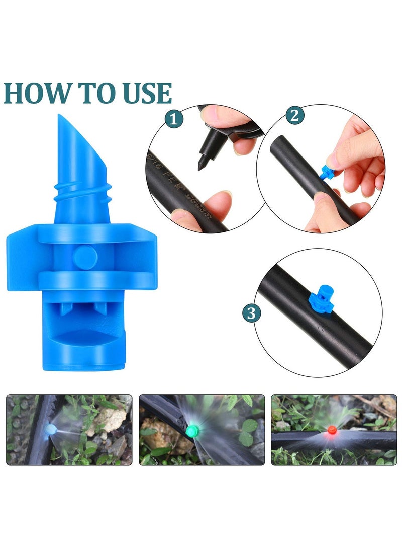 SOLARAE Micro Atomizing Garden Sprinkler Nozzle, 90/180/360 Degree Refraction Micro Water Spray Misting Nozzle for Garden Lawn Water Spray Misting Sprinkler Irrigation System - Image 5