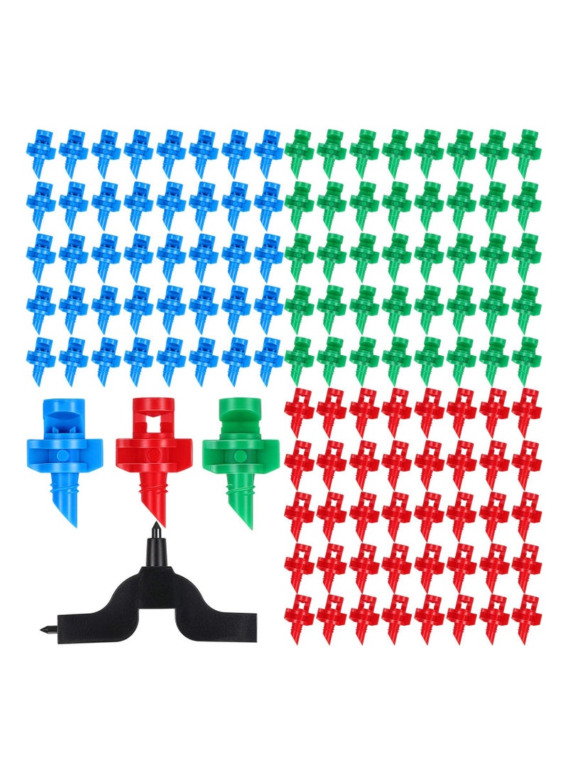 SOLARAE Micro Atomizing Garden Sprinkler Nozzle, 90/180/360 Degree Refraction Micro Water Spray Misting Nozzle for Garden Lawn Water Spray Misting Sprinkler Irrigation System - Image 1