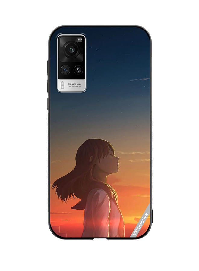 VR CREATIVE Protective Case Cover For Vivo X60 Pro Girl1 Design Multicolour - Image 1