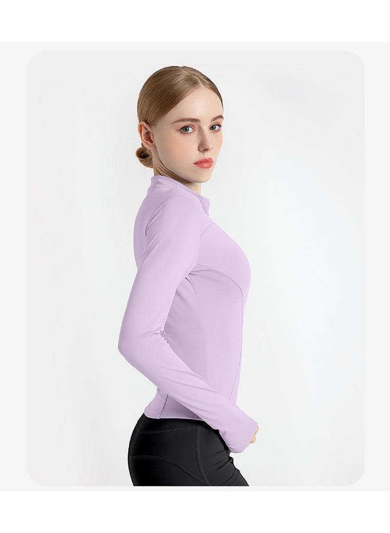 Women's Tracksuit Jacket Slim Fit Long Sleeved Fitness Coat Yoga Tops with Thumb Holes Gym Jacket Workout Sweatshirts  - Image 2