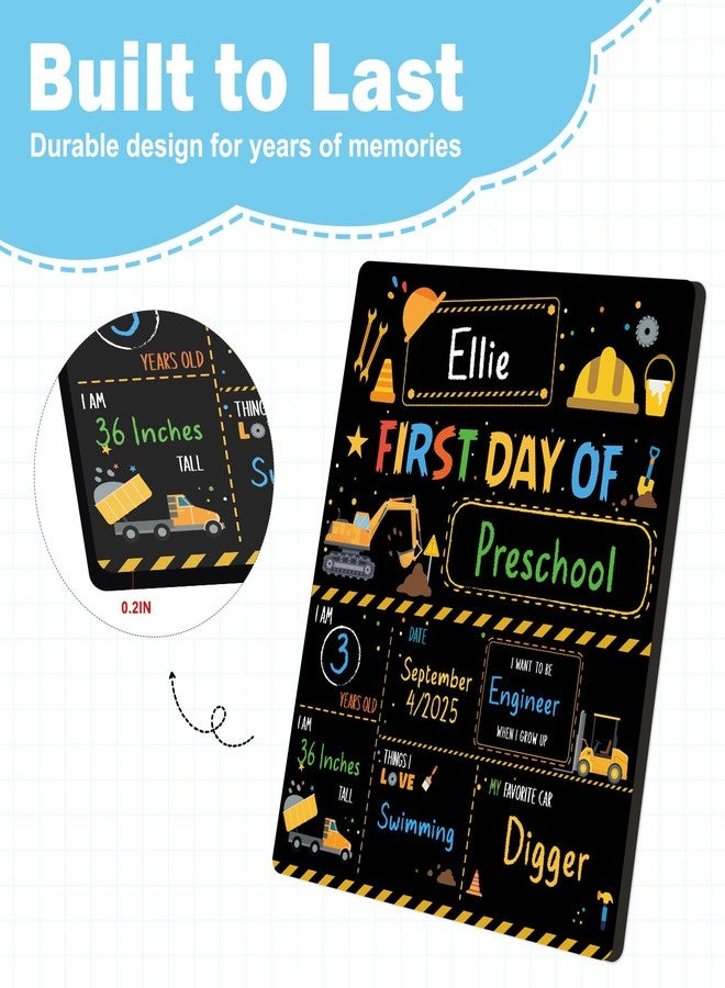 WhatSign First & Last Day of School Sign - 11"x14" Double-Sided & Reusable Board My First Day of Kindergarten Preschool & Pre-K Sign - Back to School Signs Supplies - Image 5