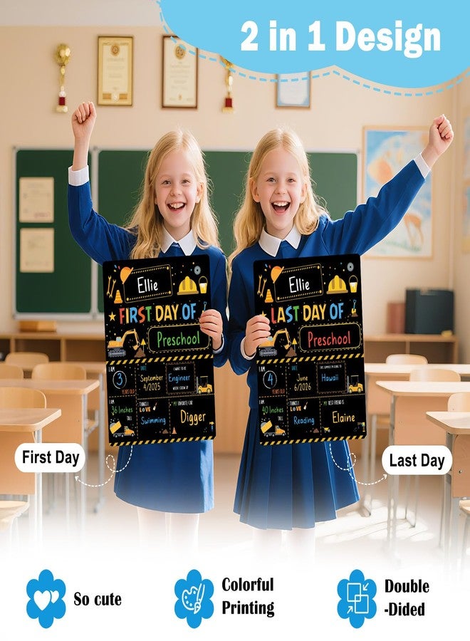 WhatSign First & Last Day of School Sign - 11"x14" Double-Sided & Reusable Board My First Day of Kindergarten Preschool & Pre-K Sign - Back to School Signs Supplies - Image 2