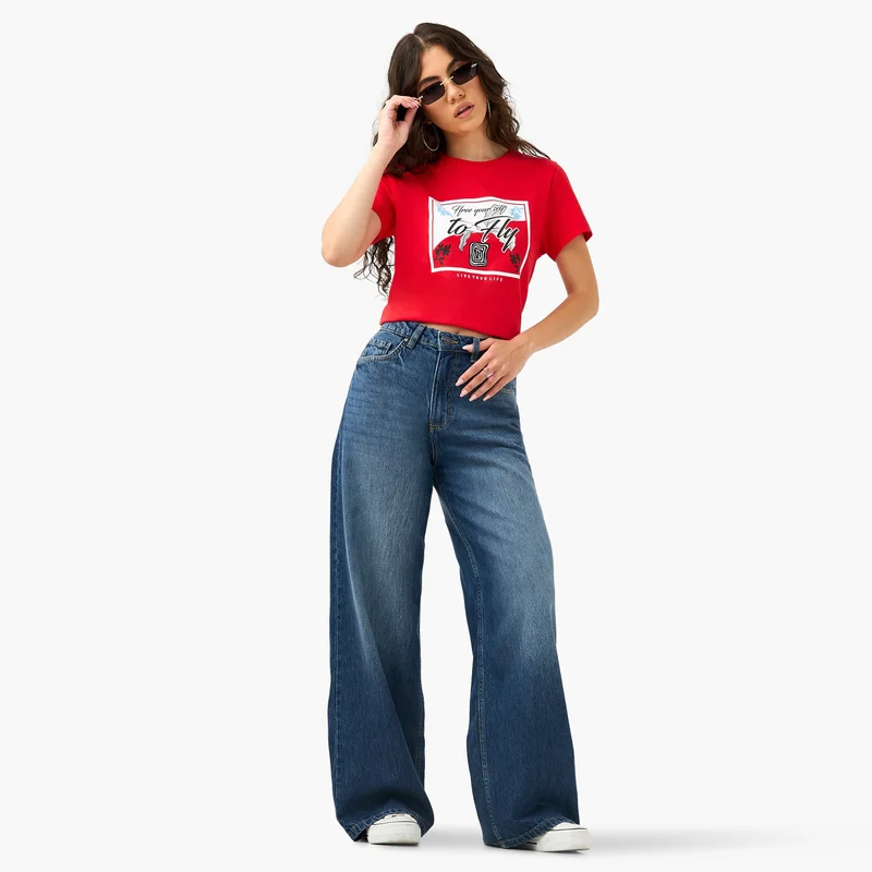 Lee Cooper Lee Cooper Wide Leg Jeans with Pockets