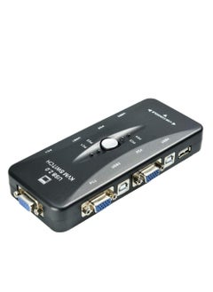 Generic 4-Port USB 2.0 KVM Switch compatible with computer monitor, video sharing screen, keyboard and mouse.  - Image 1