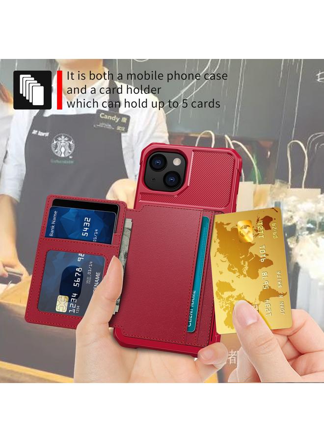 اس-توب حافظة جلدية لهاتف iPhone 13 mini مع محفظة مغناطيسية وحقيبة بطاقات - Image 5