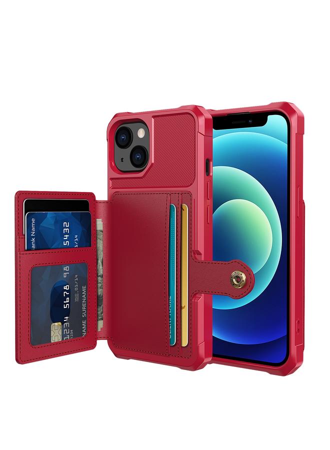 اس-توب حافظة جلدية لهاتف iPhone 13 mini مع محفظة مغناطيسية وحقيبة بطاقات - Image 1