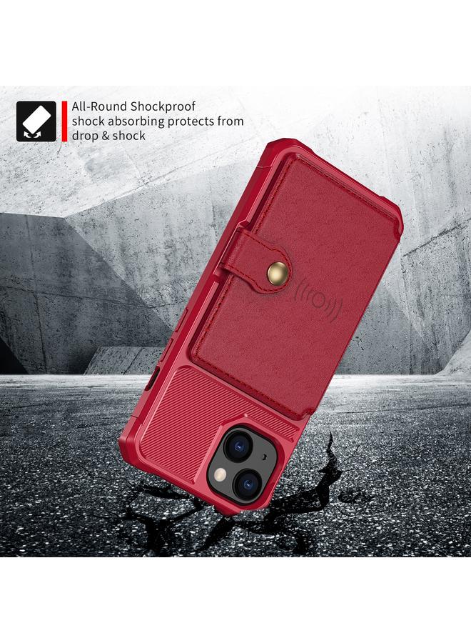 اس-توب حافظة جلدية لهاتف iPhone 13 mini مع محفظة مغناطيسية وحقيبة بطاقات - Image 4