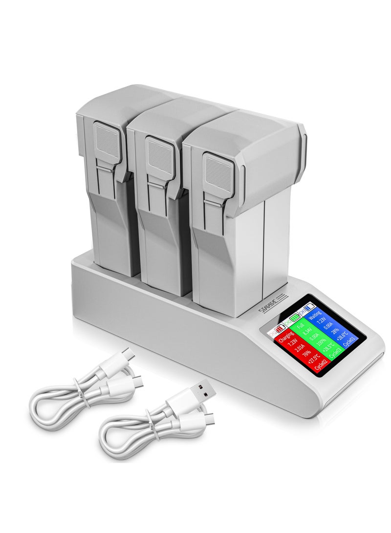 Excefore Mini 4 Pro LCD Battery Two Way Charger, Charging Hub, Charge Three Batteries For DJI Mini 4 Pro, Mini 3, Mini 3 Pro Drone Accessories - Image 1