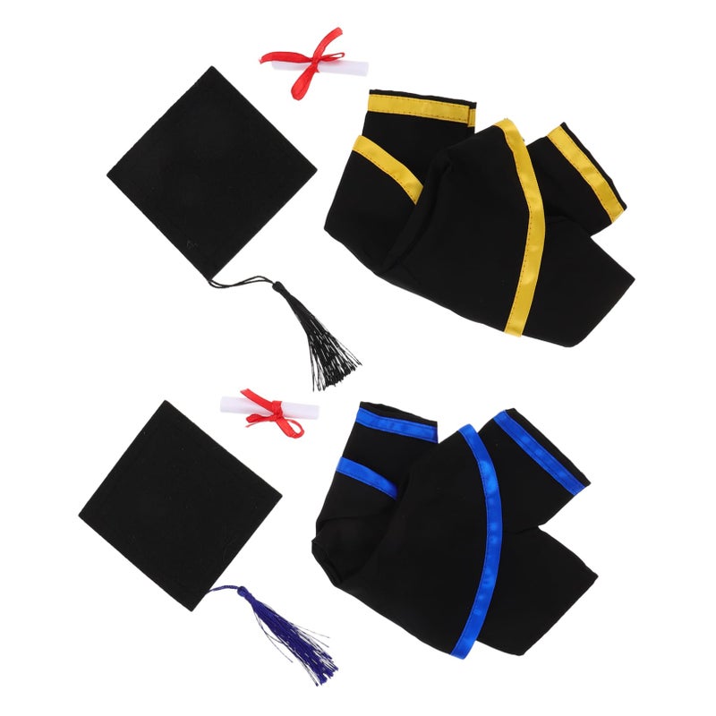 Graduation Bear Doll Costume Set With Replaceable Hat And Collar For Special Occasions - Image 2