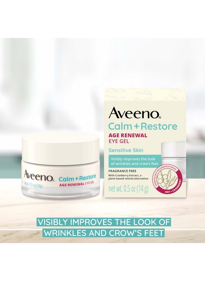 Aveeno - Aveeno Calm + Restore Age Renewal Anti-Wrinkle Face Serum, Anti Aging Serum with Nourishing Oat & Cranberry Extract Visibly Improves the Look of Fine Lines, Fragrance Free, 1.0 fl. Oz - Image 1