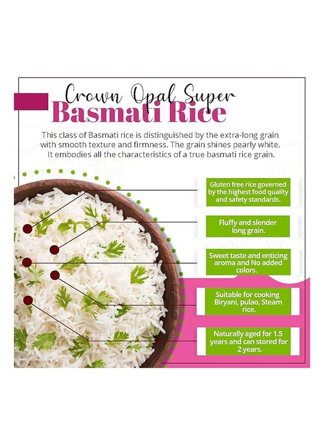 Crown Opal Super Basmati Rice Xxxl – 5Kg | Slender Slim Long Grains, Quality Texture | Ideal For Pulao, Jeera Rice & Daily Cooking - Image 5