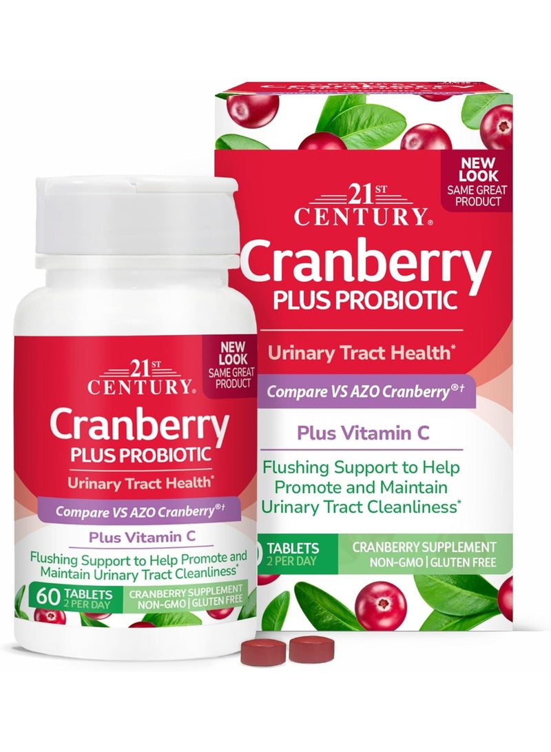21st Century Cranberry Plus Probiotic 60 Tablets - Image 1
