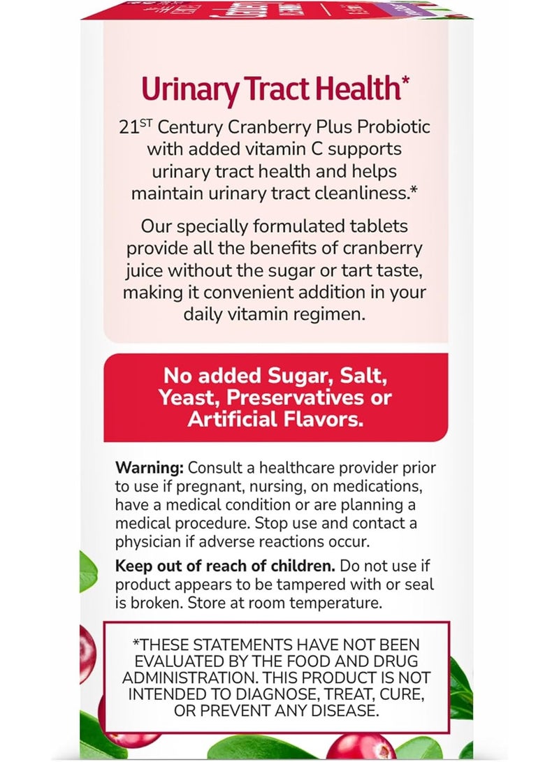 21st Century Cranberry Plus Probiotic 60 Tablets - Image 2
