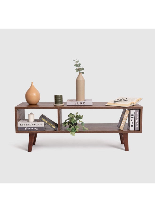 Hometown Homztown Vista TV Unit in Brown – Contemporary Design for a Stylish Viewing Experience, H40 x W120 x D40 cm  - Image 1