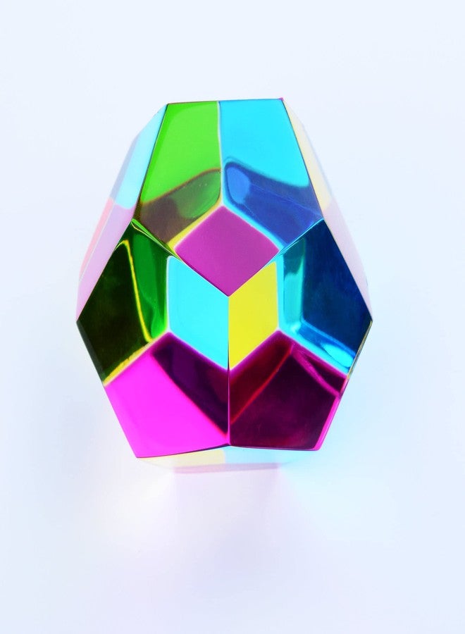 CMY Cubes The Mundus (50mm) - Cyan, Magenta & Yellow Polyhedron - Subtractive Color Mixing Dodecahedron - Teaches Subtractive Color Mixing for Ages 15+, Educational, Physics & Kinetic Art Desk Object - Image 2