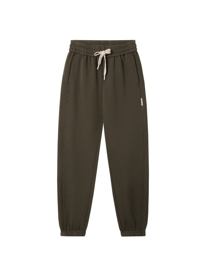 Markless Men's Autumn Winter Knitted Casual Versatile Loose Straight Jogger Pants 4834 Coffee Color S - Image 4