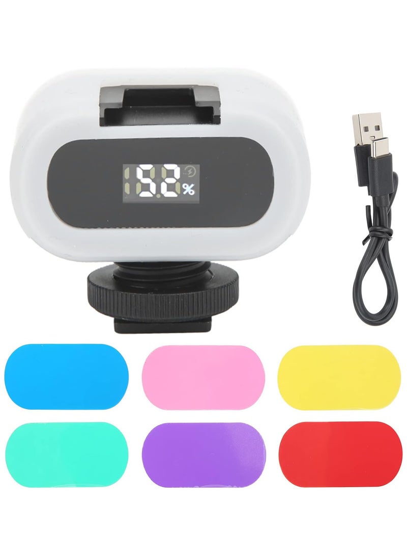 GGOOT Camera Light RGB Soft Light Mini Size Fill Light, 6 Colors Mini Video Light with Smart Display Screen 5000K to 6000K Color Temperature, for Gaming Vlog Photography Type C Charging - Image 1