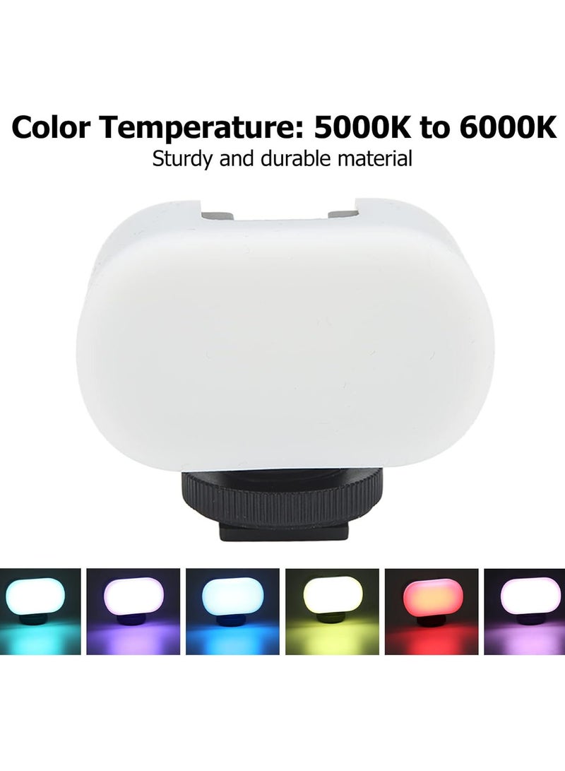 GGOOT Camera Light RGB Soft Light Mini Size Fill Light, 6 Colors Mini Video Light with Smart Display Screen 5000K to 6000K Color Temperature, for Gaming Vlog Photography Type C Charging - Image 3