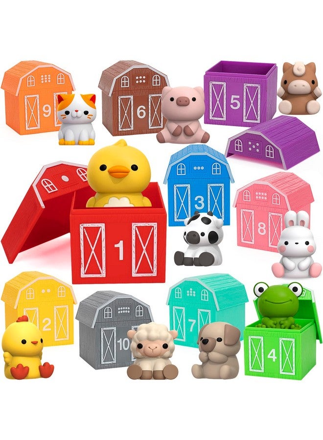 KMUYSL Learning Toys For 1,2,3 Year Old, 20 Pcs Animals Toy, Counting Skill, Color Matching, Fine Motor Game, Christmas Birthday Easter Educational Gift For Baby Toddler Boys Girls Age 12-18 Months - Image 1
