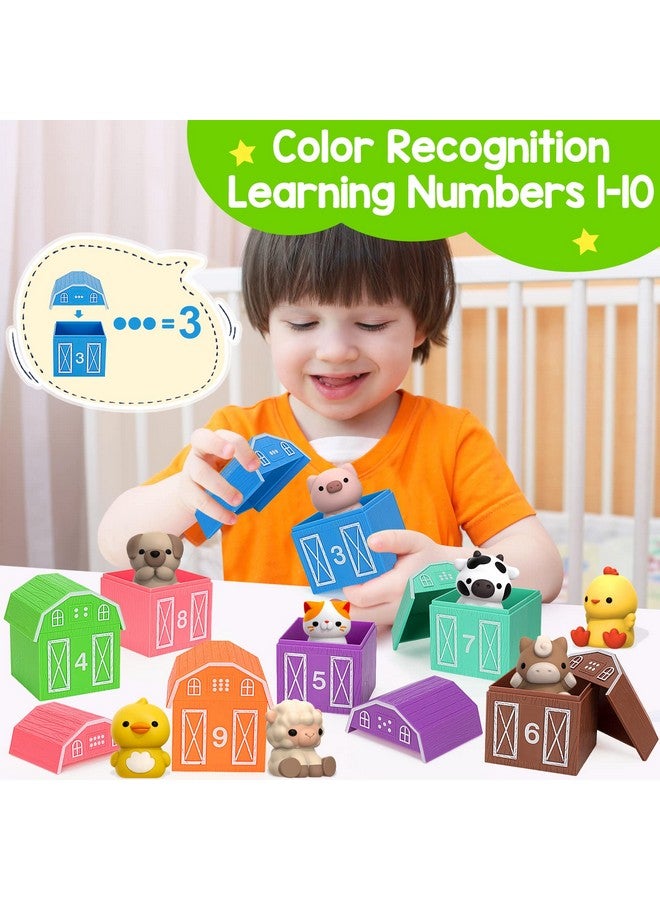 KMUYSL Learning Toys For 1,2,3 Year Old, 20 Pcs Animals Toy, Counting Skill, Color Matching, Fine Motor Game, Christmas Birthday Easter Educational Gift For Baby Toddler Boys Girls Age 12-18 Months - Image 3