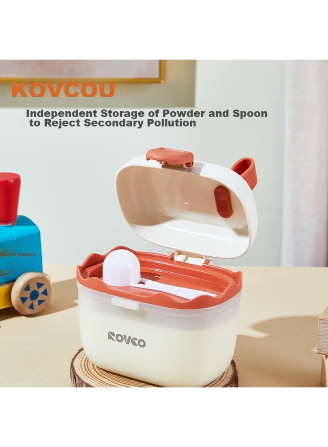 Rikang Milk Powder Container, Portable Milk Powder Canister, Snack Box, Multifunctional Baby Food Container, N6022, Beige - Image 2