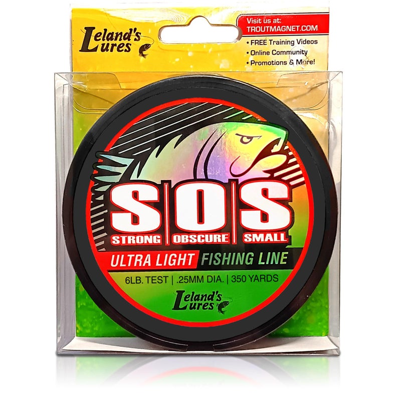 Trout Magnet Leland's Lures Trout Magnet S.O.S. Fishing Line, Fishing Equipment and Accessories, 350 yds, 2 lb Test - Image 1