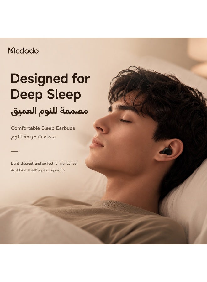 Mcdodo Goodnight Sleep Earbuds (Ultra Comfortable -3.5g Thin&Compact , 24H Lang Playtime) - Image 4