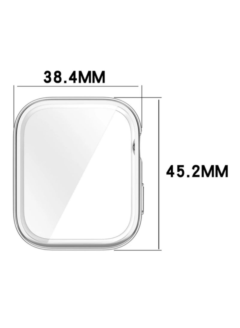 1PCS TPU Case for Huawei Watch Fit 3 Soft Plated Bumper Cover with All-Around Screen Protector Clear Shockproof Shell Accessories for Huawei Watch Fit 3 (Transparent) - Image 3