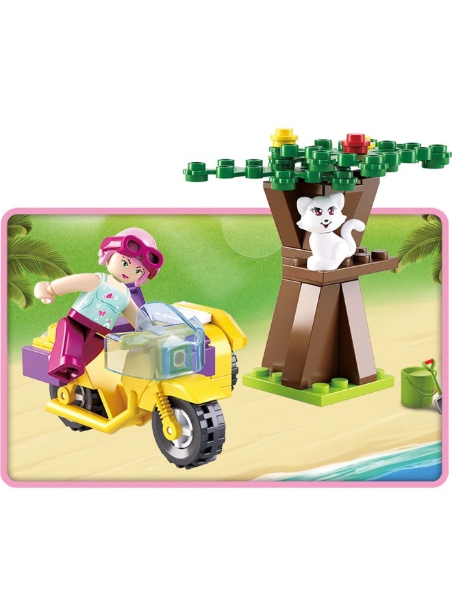 Sluban Sluban - Girl's Dream Motorcycle with Sidecar 67 Pieces - M38-B0600C  - Image 4