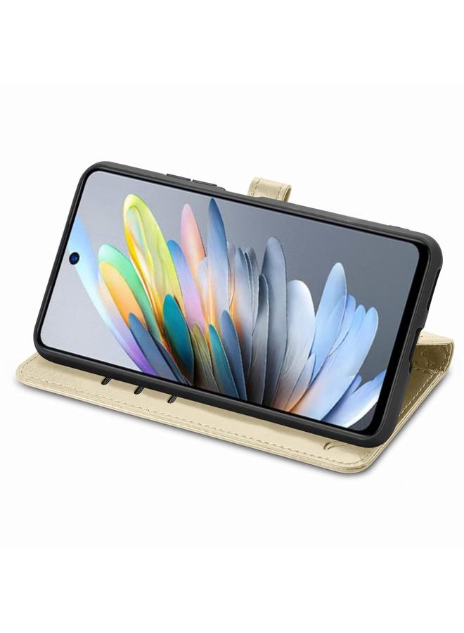 اس-توب جراب لهاتف Motorola Moto G 2025 مصنوع من الجلد المنقوش بنقشة قطة وكلب - Image 4