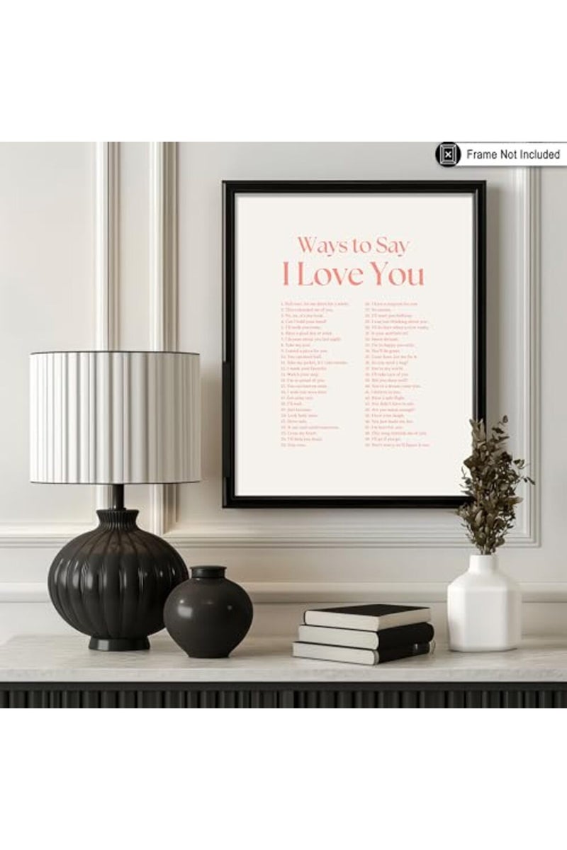 Poster Master Vintage Typography Poster - Retro Inspirational Print - Ways to Say I Love You, Valentine’s Day, Romantic, Quote - 8x10 UNFRAMED Wall Art - Gift for Couple, Friend - Wall Decor for Home - Image 3