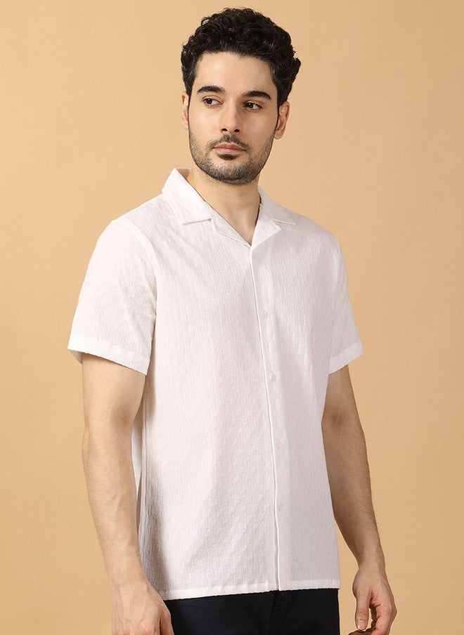 Hence Men Relaxed Opaque Casual Shirt with Cuban Collar - Image 3