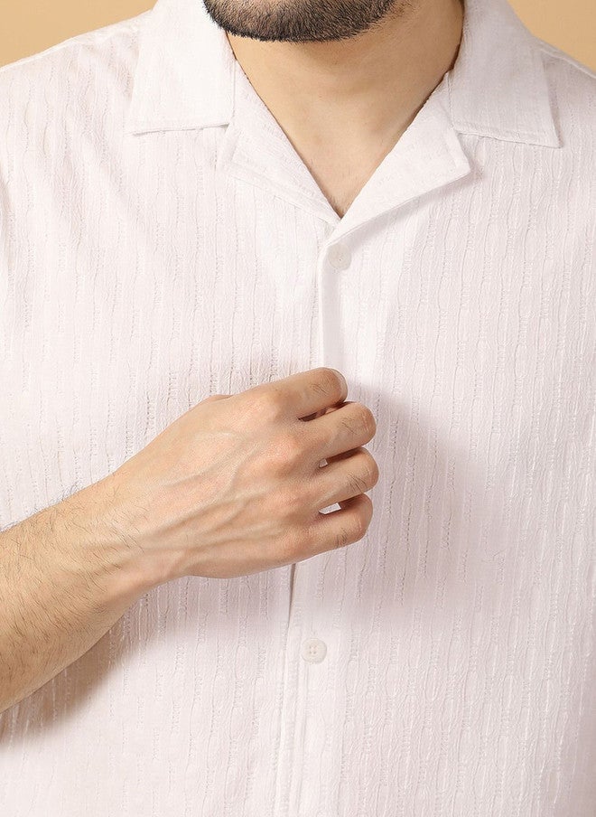 Hence Men Relaxed Opaque Casual Shirt with Cuban Collar - Image 2