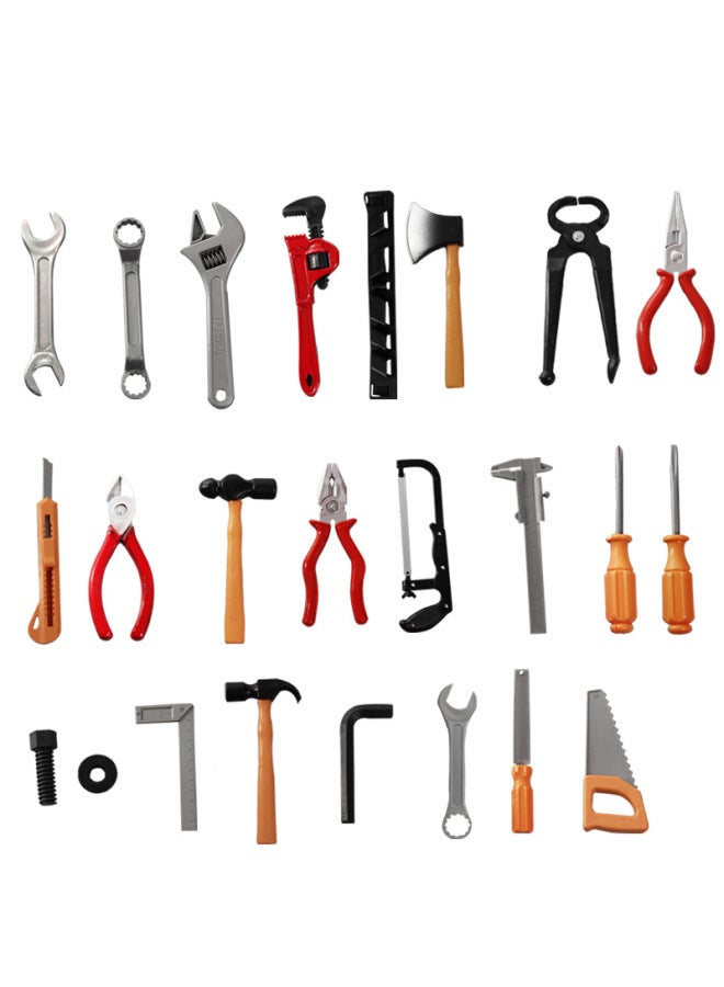 Children's Play House Simulation Multi-function Maintenance Tool Hacksaw 13-piece Set DIY Educational Toys Wholesale-Color:Pink  - Image 4