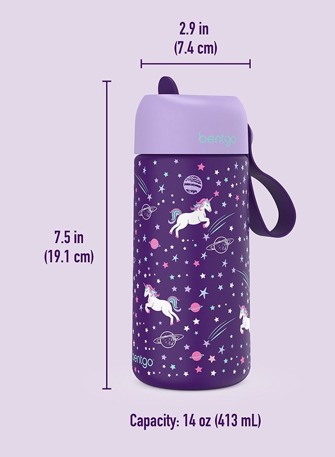 Bentgo Stainless Steel Insulated Watter Bottle 413 ml - Unicorn - Image 2