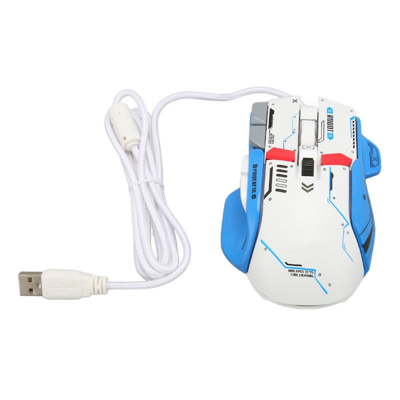 Wired Mechanical Mouse 12800 DPI 6 Adjustable Levels Macro Programming - Gaming Grade Optical Sensor RGB Wired Mouse for Extended Gaming Sessions - Image 4