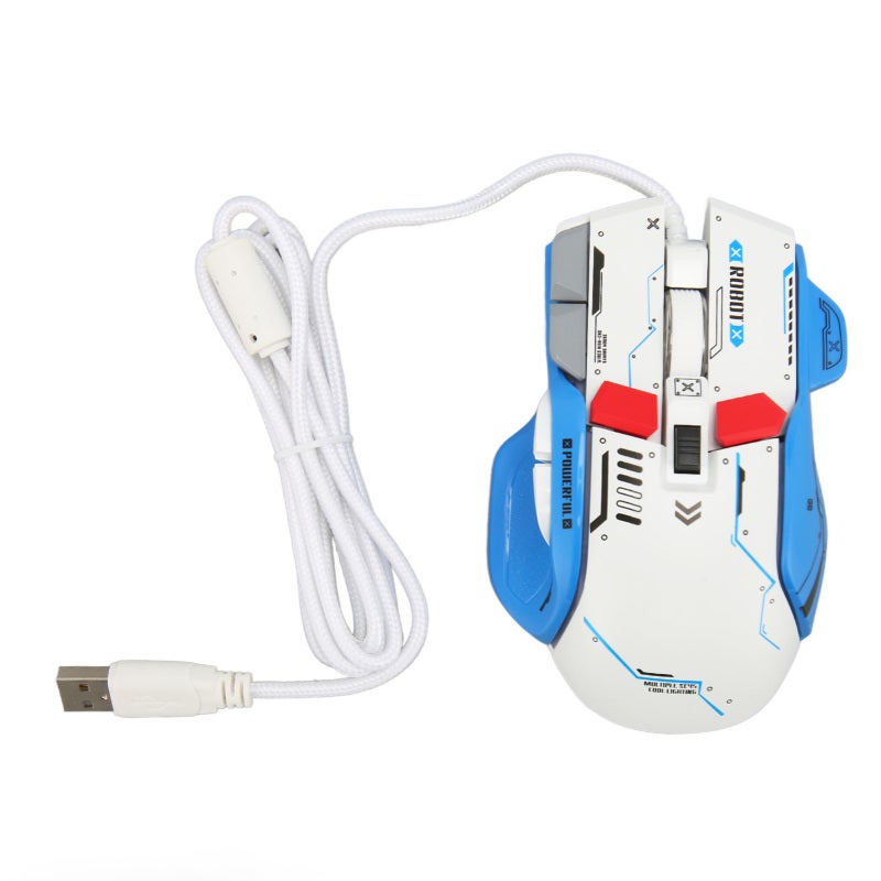 Wired Mechanical Mouse 12800 DPI 6 Adjustable Levels Macro Programming - Gaming Grade Optical Sensor RGB Wired Mouse for Extended Gaming Sessions - Image 1
