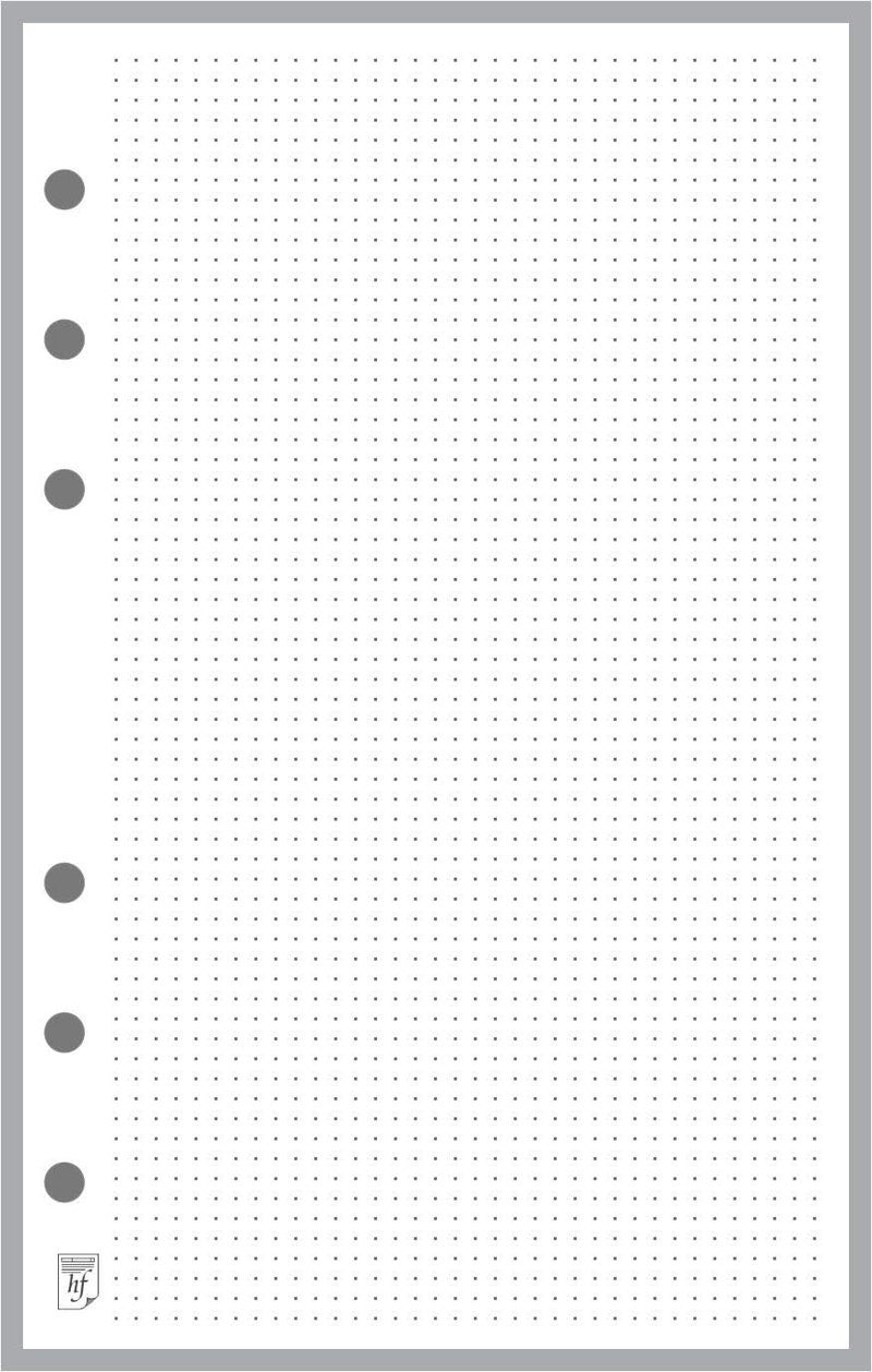 Handy Forms Compact Size Dot Grid (0.10") Paper Refill, Sized and Punched for Franklin Covey Compact and Other Notebooks (4.25" x 6.75") - Image 1