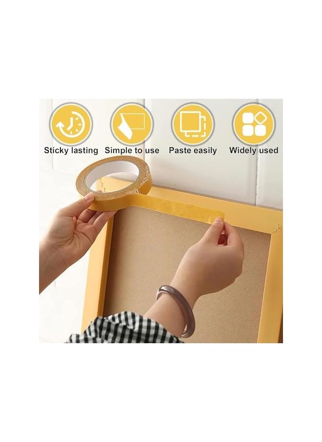 PROMASS promass Double Sided Tape, 2 Rolls Heavy Duty Sticky Tape, 0.8inch x 66ft (20m) Wall Mounting Tape for Carpet, Posters, Paste Items  - Image 4