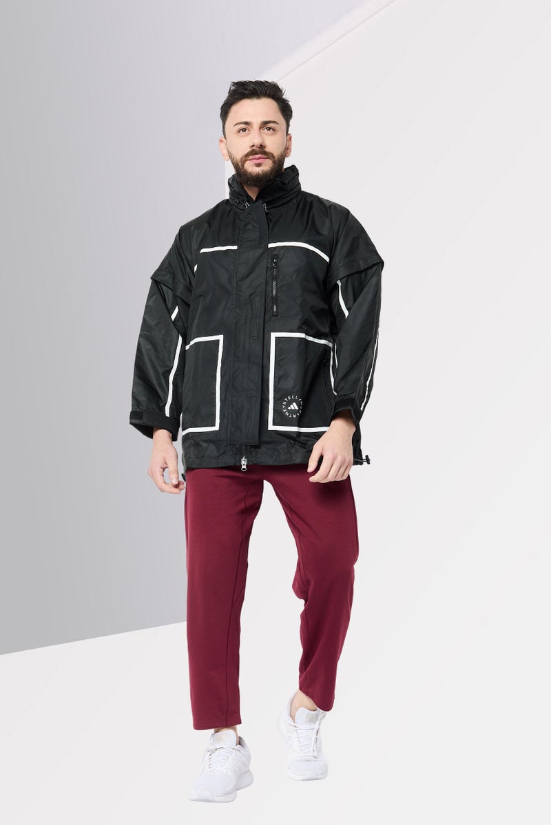 Adidas Adidas by Stella McCartney Men Sportswear Fit Long Sleeves Outdoor Windbreaker Jacket, Black  - Image 2