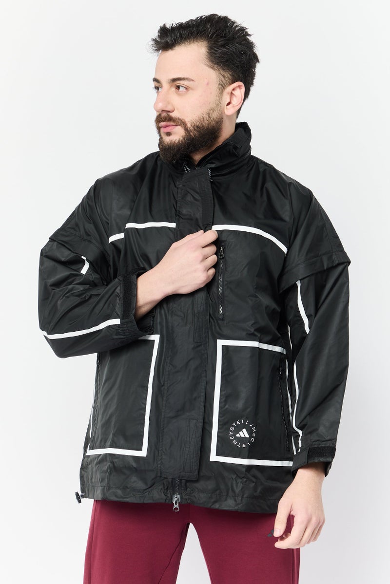 Adidas Adidas by Stella McCartney Men Sportswear Fit Long Sleeves Outdoor Windbreaker Jacket, Black  - Image 1