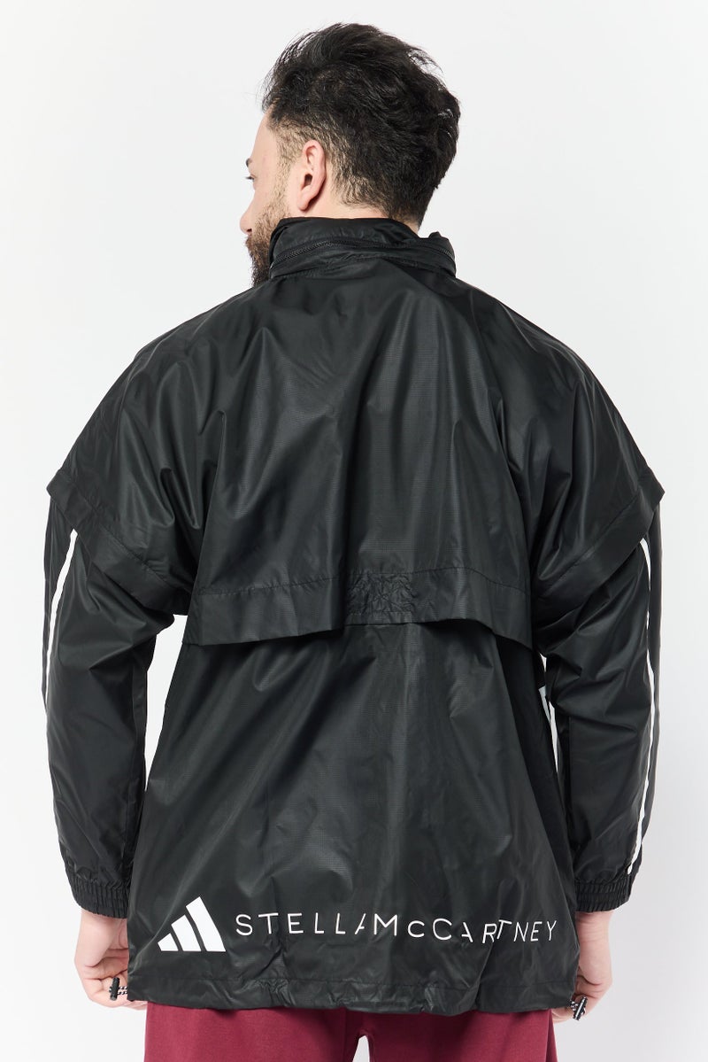 Adidas Adidas by Stella McCartney Men Sportswear Fit Long Sleeves Outdoor Windbreaker Jacket, Black  - Image 3