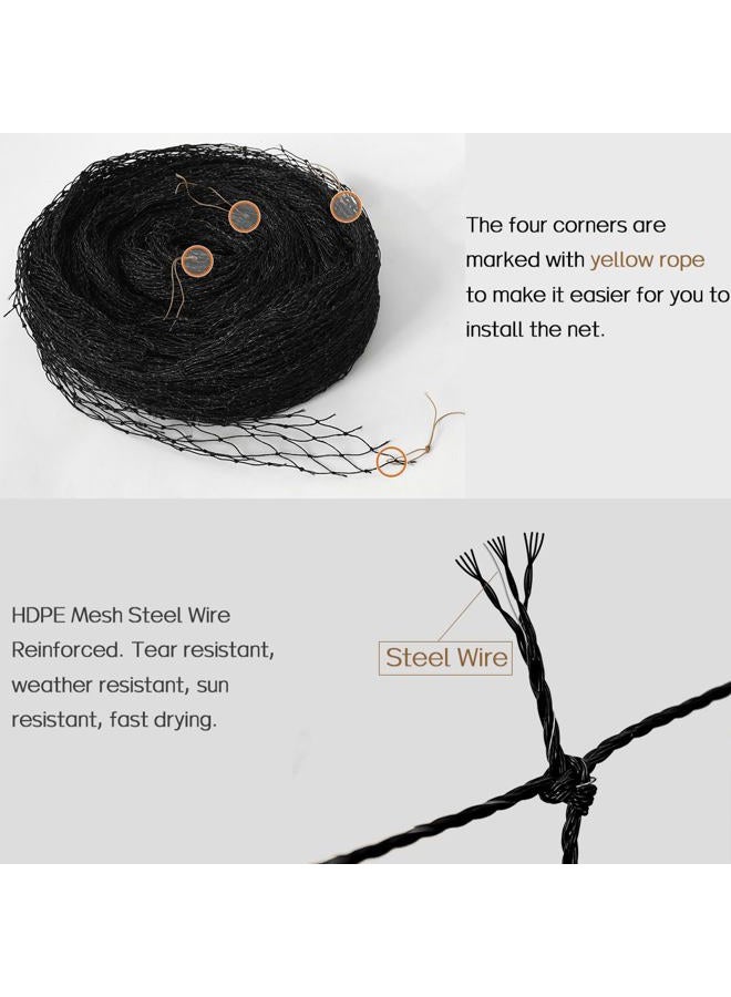 Morimoe Cat Balcony Net, Steel Wire Reinforced, Anti-Fall Fence, Safety Net, Extra Strong (10 X 13 Ft) - Image 4