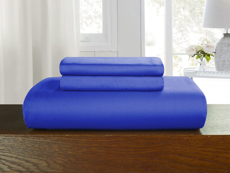 CELINE LINEN Wrinkle & Fade Resistant 2-Piece Duvet Cover Set - Protects and Covers Your Comforter/Duvet Insert  1500 Series Luxurious 100% - Silky Soft  Twin/Twin XL  Royal Blue - Image 2
